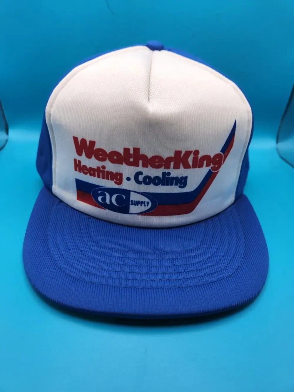 Vintage Weather King Heating Snapback Trucker Hat Mesh